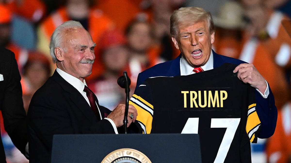 Trump and Rocky Bleier