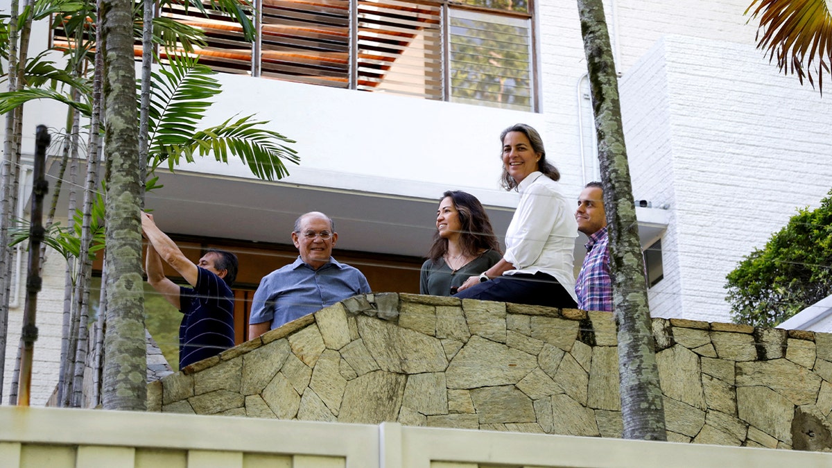 Venezuelan opposition members at the Argentine embassy where they sought asylum