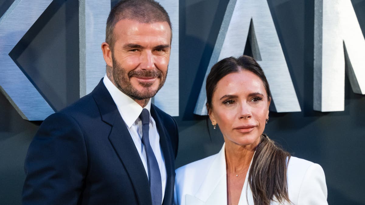 Victoria and David Beckham at an event