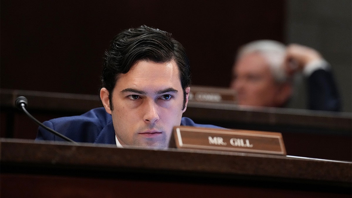 U.S. Rep. Brandon Gill looking on during a House Oversight and Government Reform Committee hearing at the U.S. Capitol