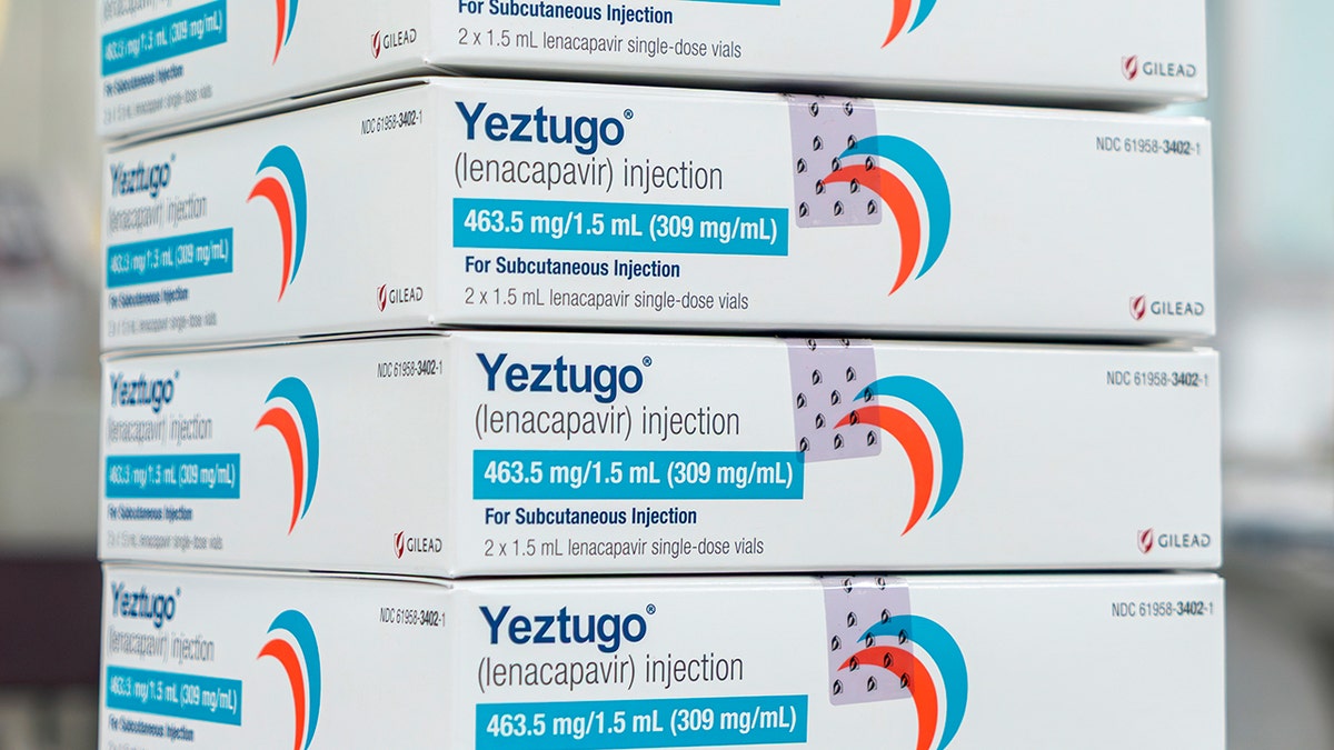 This photo provided by Gilead Sciences shows packaging for the company's HIV prevention medication, Yeztugo