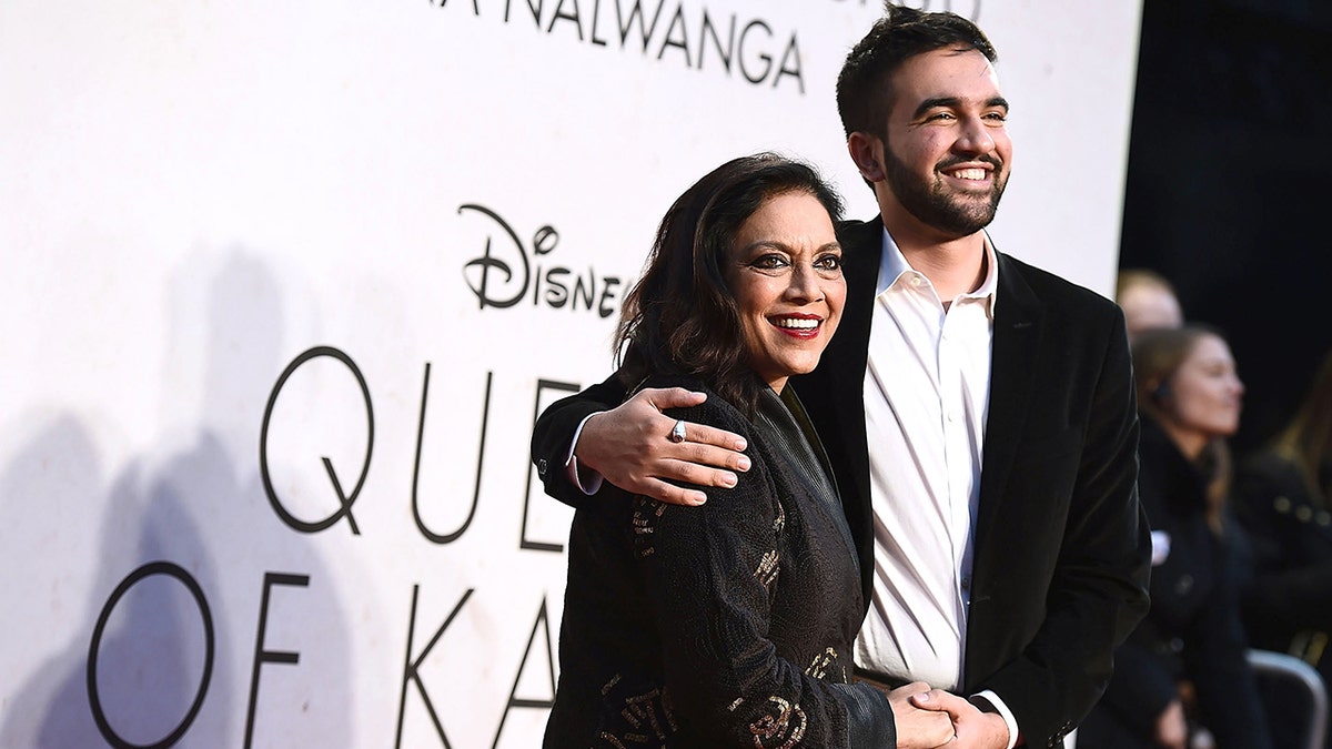 Zohran Mamdani with mother at movie event