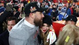 Travis Kelce and Taylor Swift celebrate