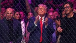 CEO of the UFC Dana White and the President of the United States Donald Trump before a bantamweight title fight during UFC 316 at Prudential Center.