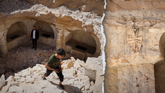 Ancient Christian tomb complex revealed beneath rubble from Syria's civil war