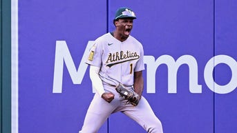Athletics outfielder makes jaw-dropping catch that left even his opponent in awe - Fox News