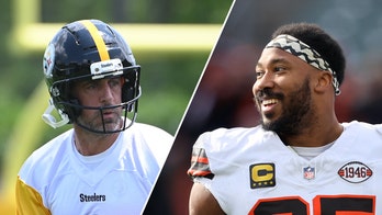 Myles Garrett vows to put Aaron Rodgers 'in the graveyard' after quarterback's move to Steelers