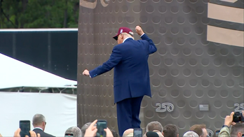 Trump dances with soldiers at Fort Bragg as crowd erupts in patriotic 'USA' chants