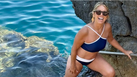 Denise Austin shows off bikini body while vacationing in the south of France