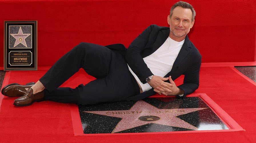 Christian Slater says 'fame is always weird' after getting star on the Hollywood Walk of Fame