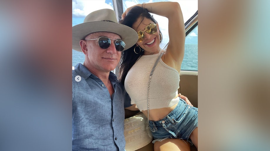 Lauren Sanchez posted photos of her and Jeff Bezos on a boat in February 2023.