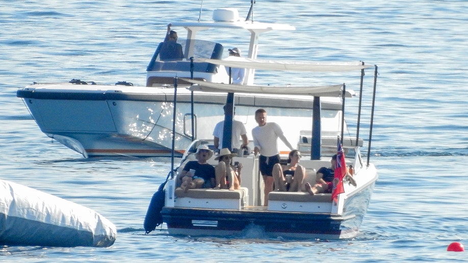 Jeff Bezos and Lauren Sanchez were joined by another couple on the daybeds.