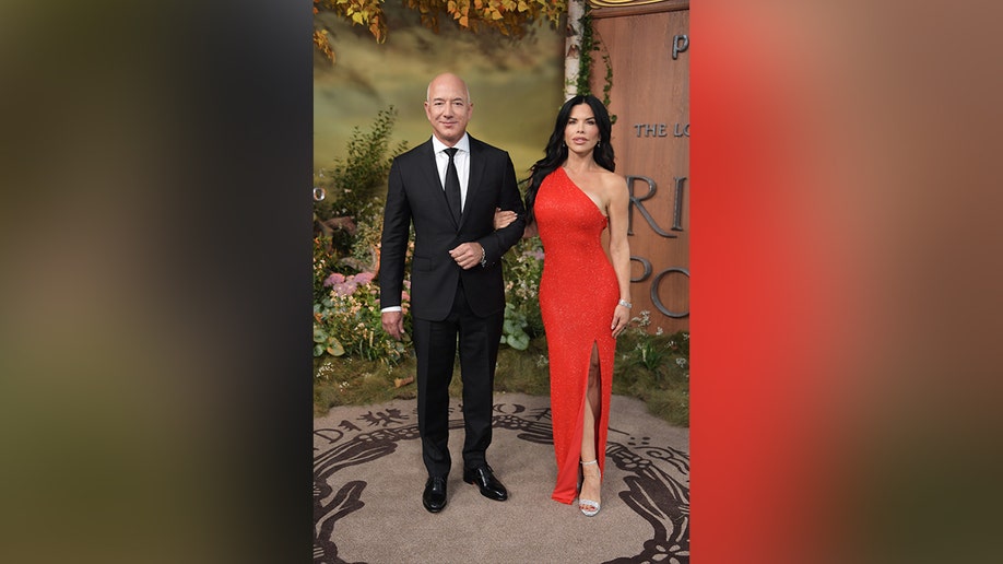 Jeff Bezos and Lauren Sanchez on the red carpet together in 2022