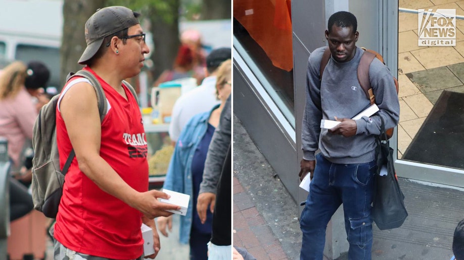 Men selling electronic goods in Queens, New York City.