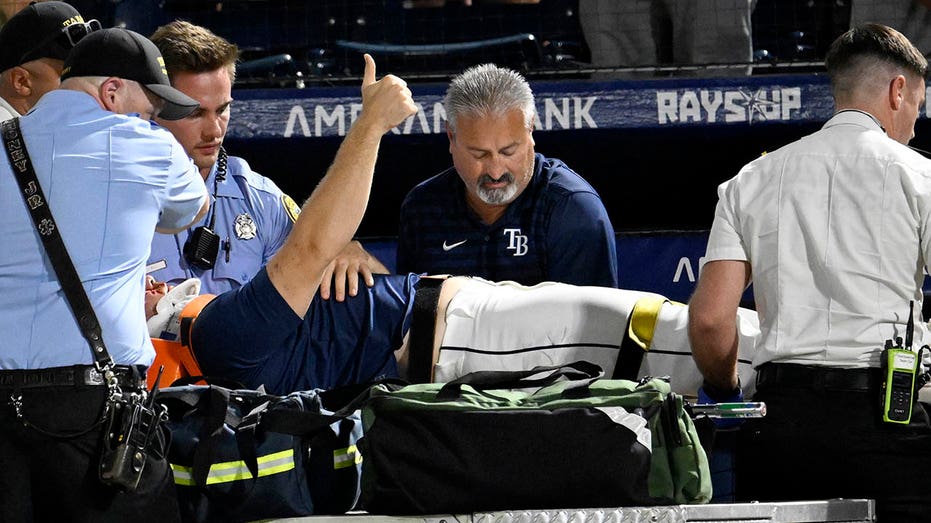 Rays' Hunter Bigge carted off field in 'terrifying' scene after being struck in the face by 105-mph ball