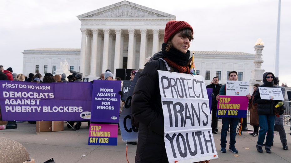 Parent protesters before the Supreme Court