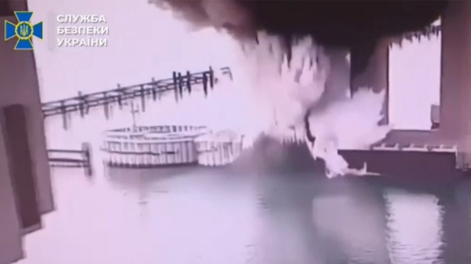Ukraine Carries Out Massive Underwater Blast on Crimean Bridge Linking Russia and Crimea