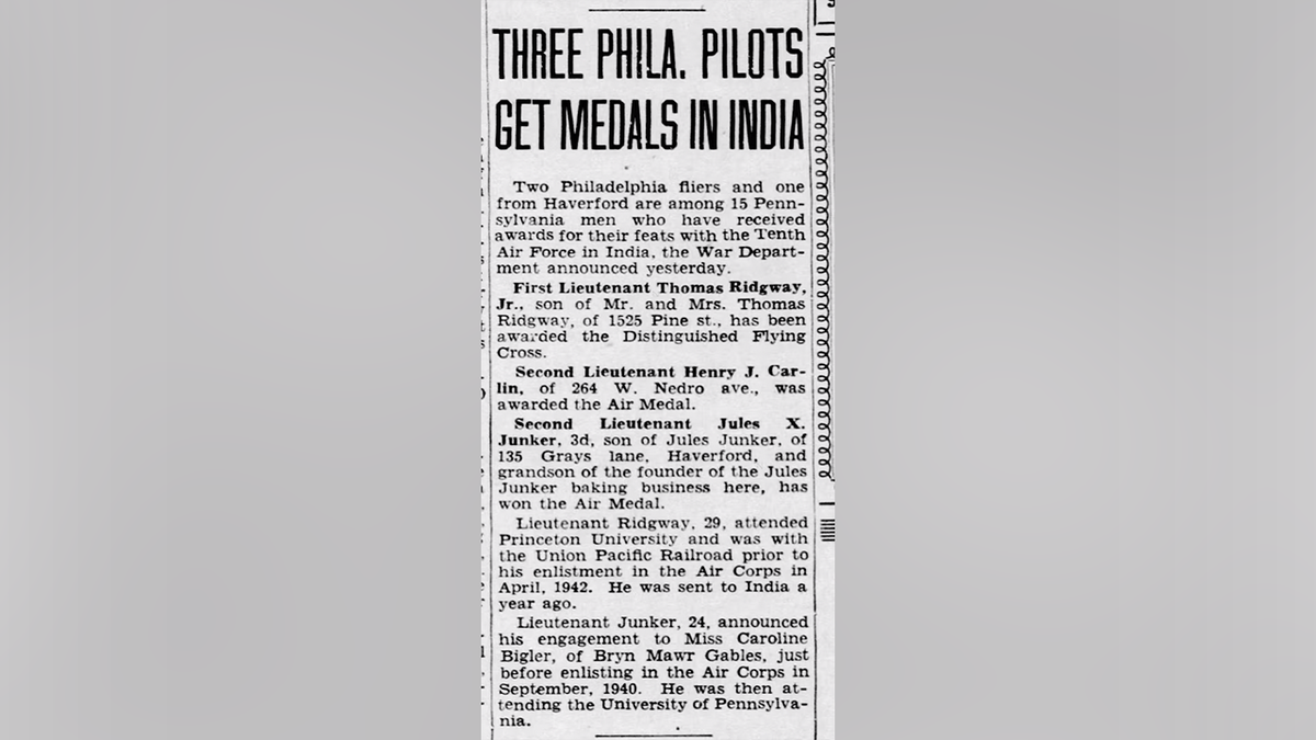 A news clip about the veterinarian wwii