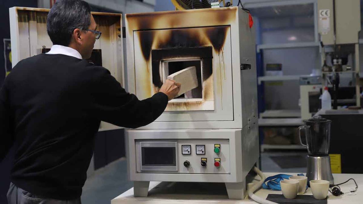Fire bricks made of coffee waste.