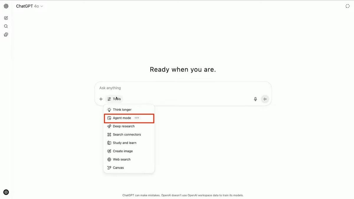 OpenAI’s ChatGPT agent mode.
