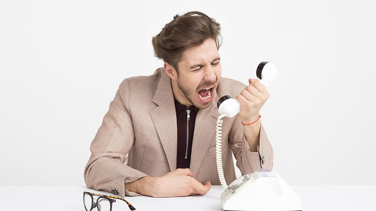 man shouting