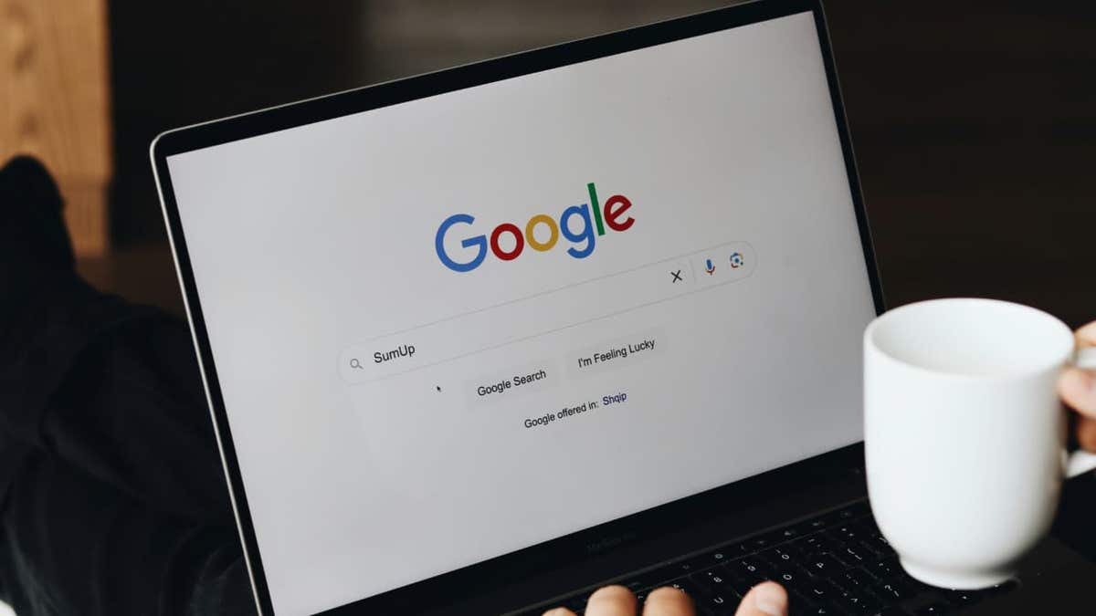 Google on laptop