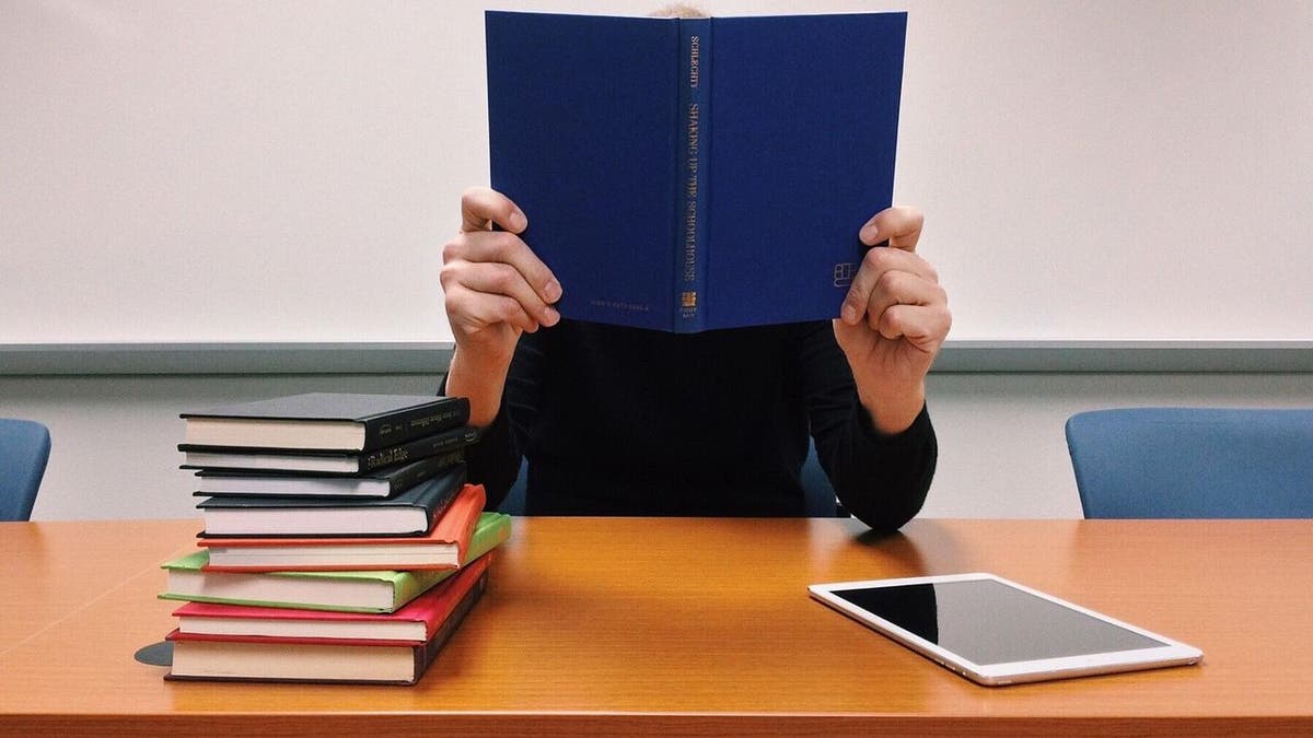 student at desk