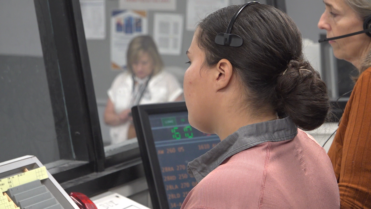 academy student practices simulation exercise