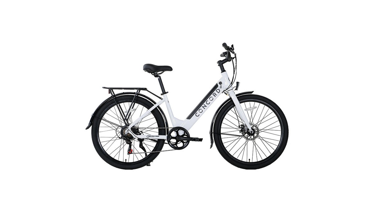 This step-through commuter e-bike blends approachable design with practicality.
