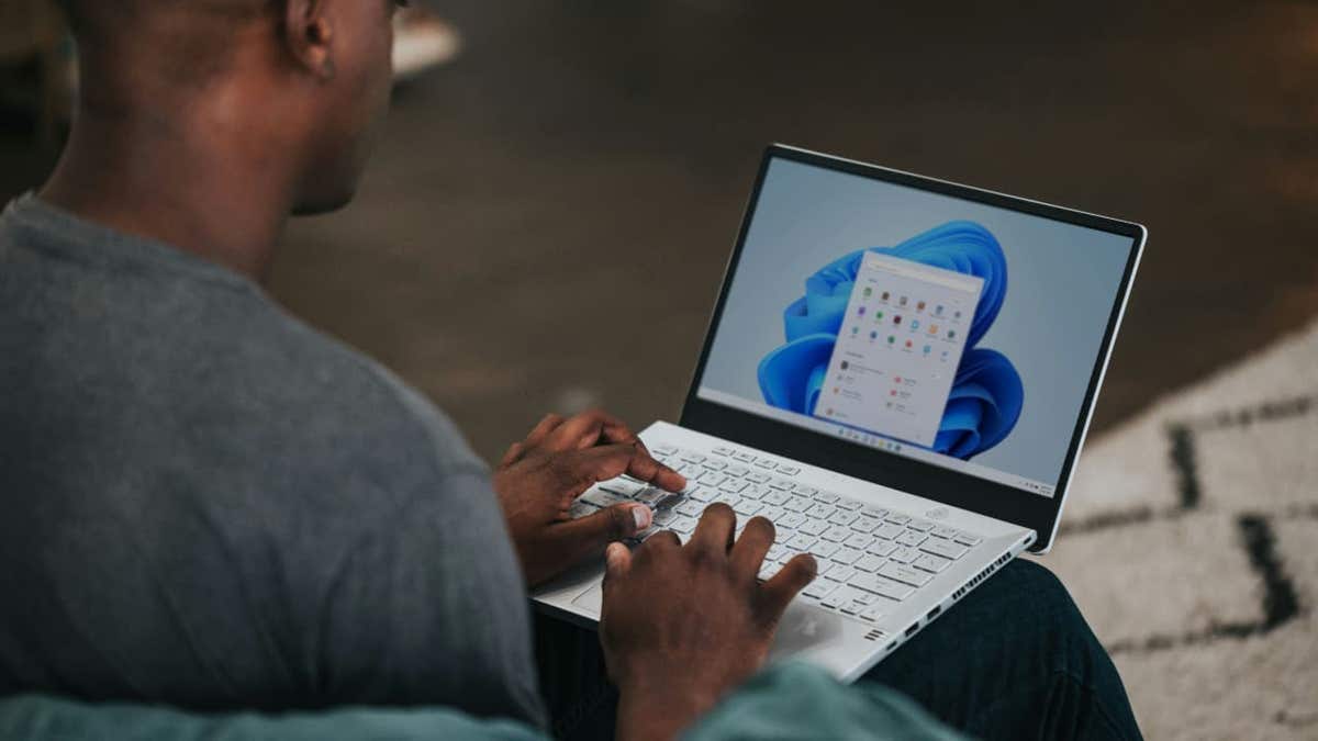 Windows laptop.