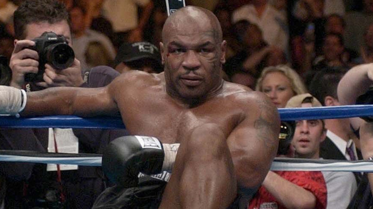 Mike Tyson on the mat