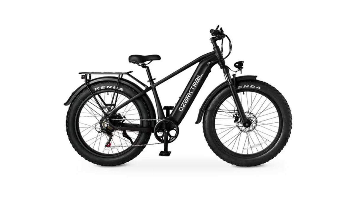 This trail model e-bike features front suspension and disc brakes for control and is ideal for outdoor adventures or weekend trail exploration. 