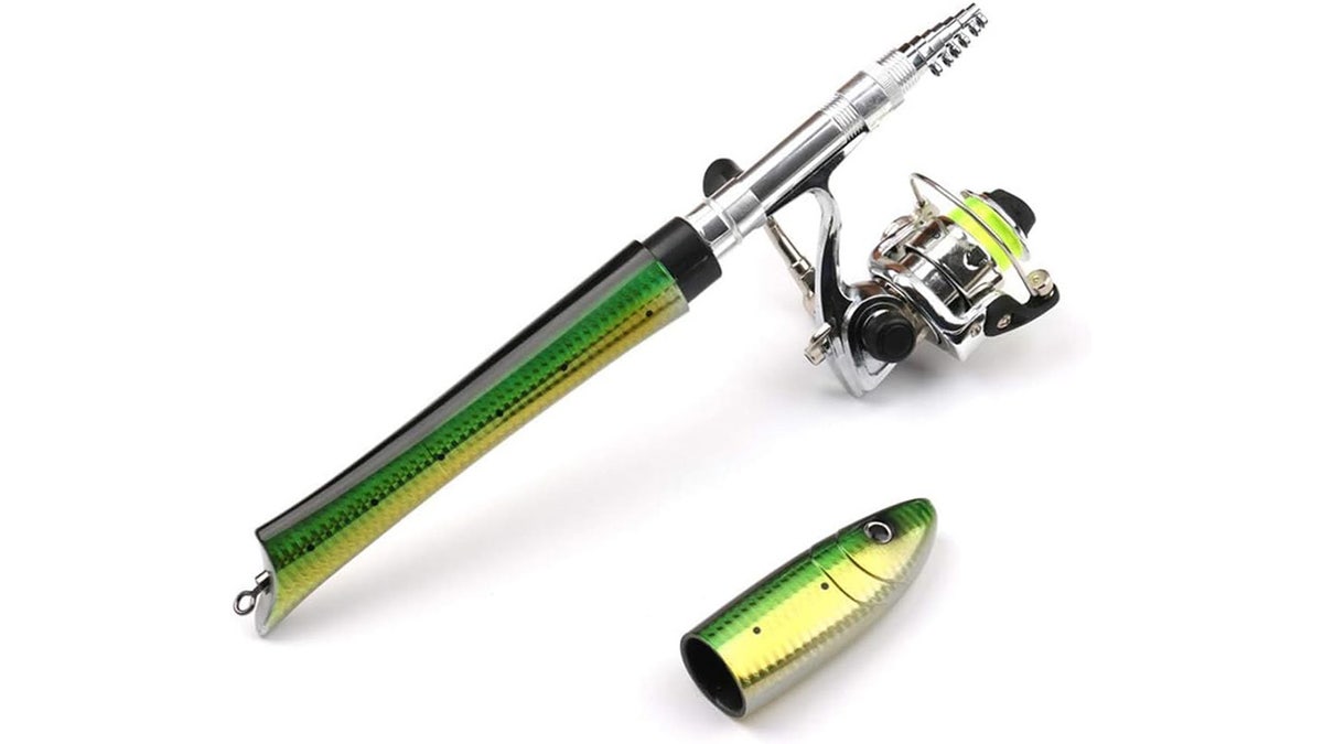 This fishing pole collapses down to the size of a pen. 