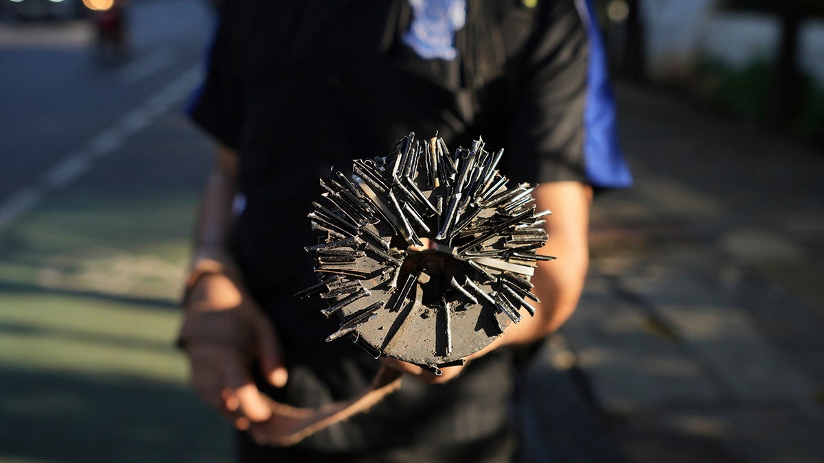 Metal 'tire traps' plague Jakarta streets as community launches cleanup effort 2 nail tire trap