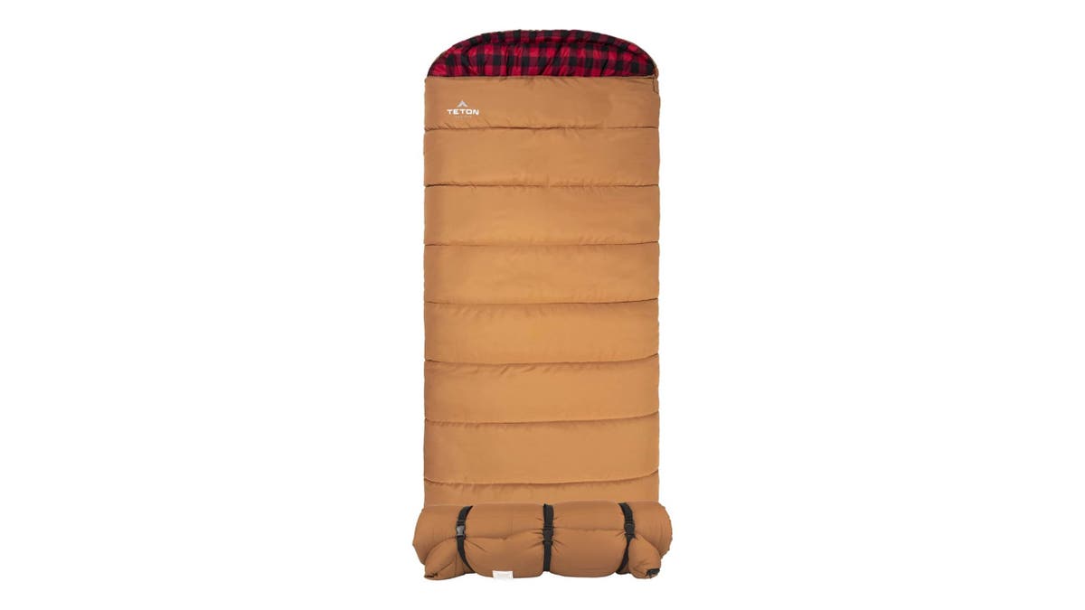 This durable sleeping bag will keep you warm in freezing temperatures.