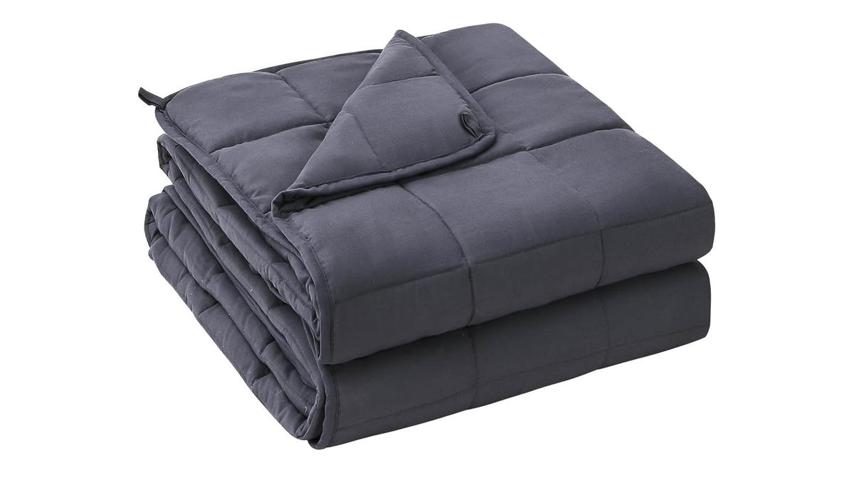 Soothe anxiety with a weighted blanket.