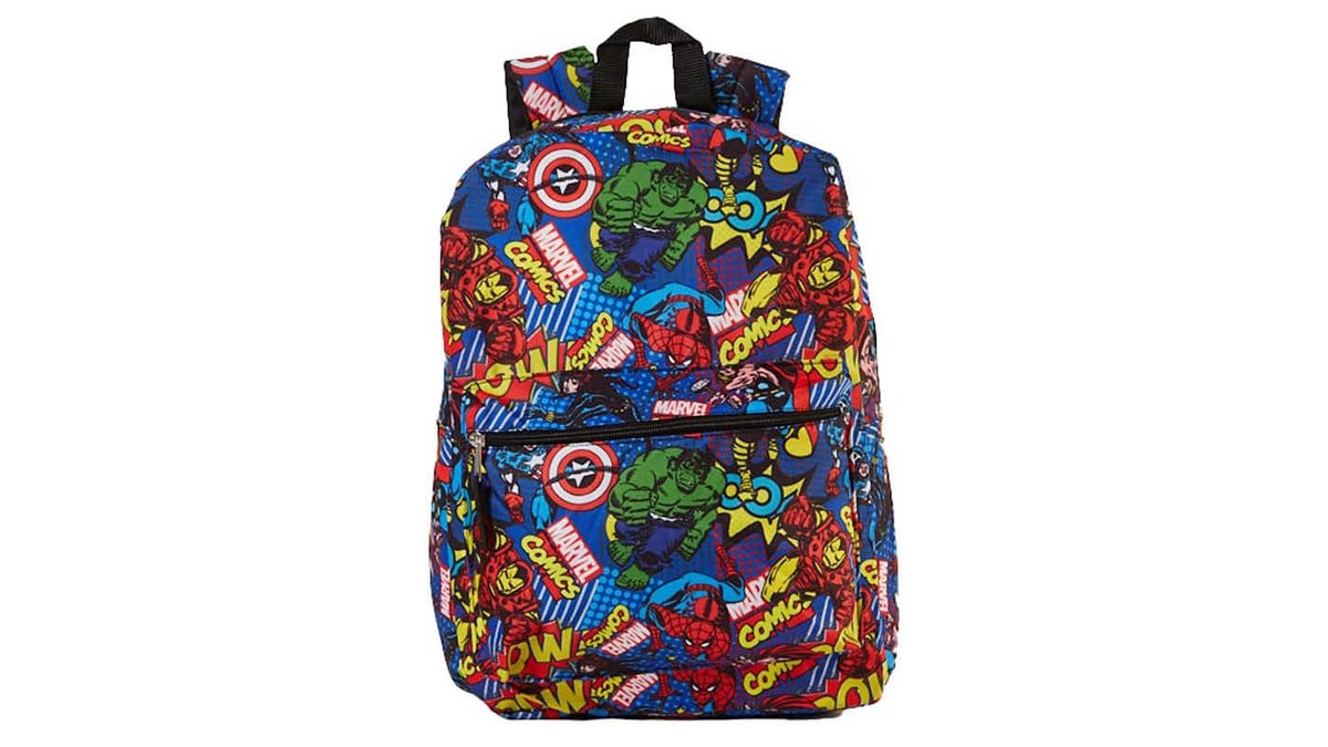 Marvel fans can load all their school supplies into this backpack.