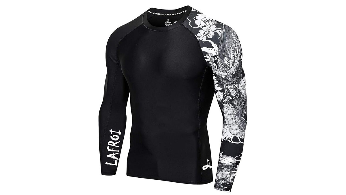 Long-sleeve rash guards make surfing more comfortable.