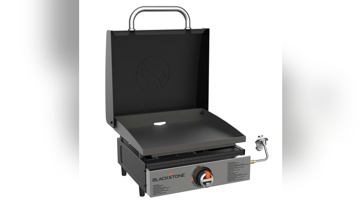 This Blackstone tabletop griddle is a compact yet powerful cooking solution for your next backyard gathering, tailgating trip or camping expedition.