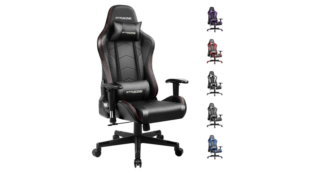 Get a more immersive gaming experience with a gaming chair with Bluetooth speakers.