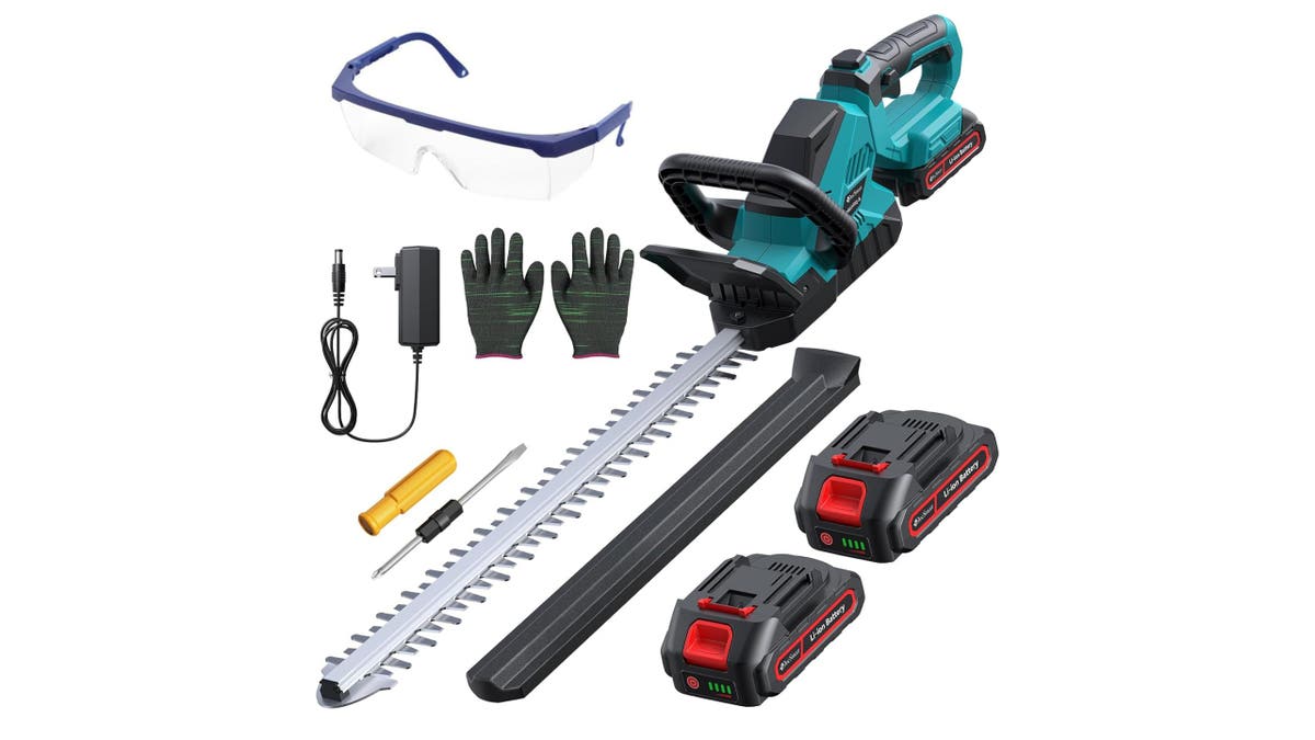 Keep up with your hedges with an easy-to-use electric hedge trimmer.