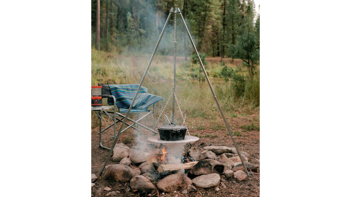 Cook all your meals over an open fire.