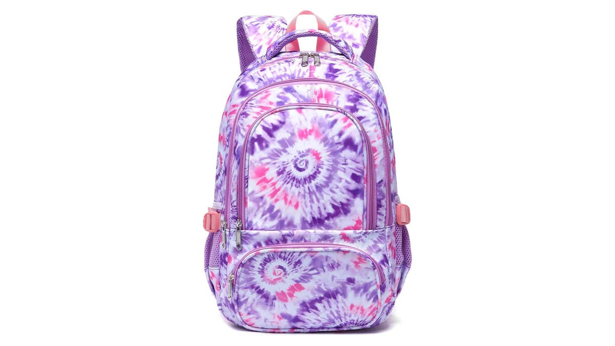 This tie-dyed backpack is perfect for any elementary or middle schooler.