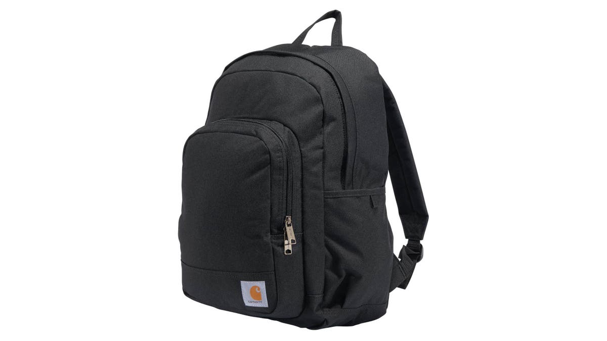 This durable backpack can withstand rain and snow.