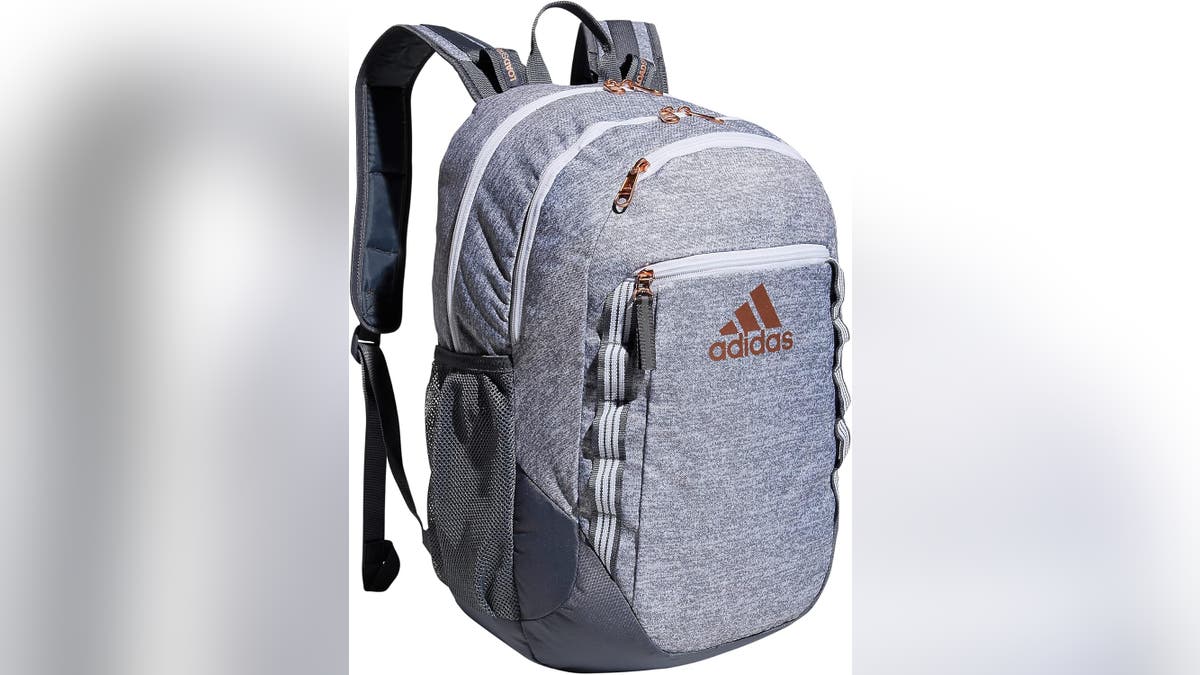 This backpack holds 2 large h2o bottles.