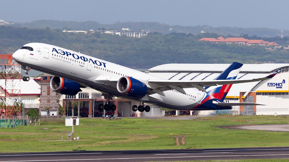 Aeroflot plane departs Indonesia
