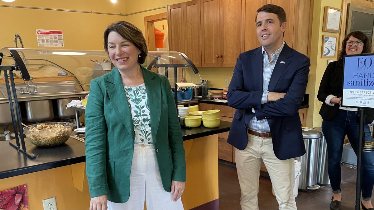 Sen. Amy Klobuchar with Rep Chris Pappas