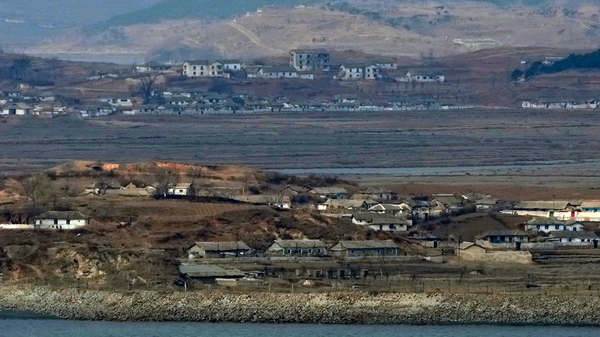 North Korea village near the border with South Korea