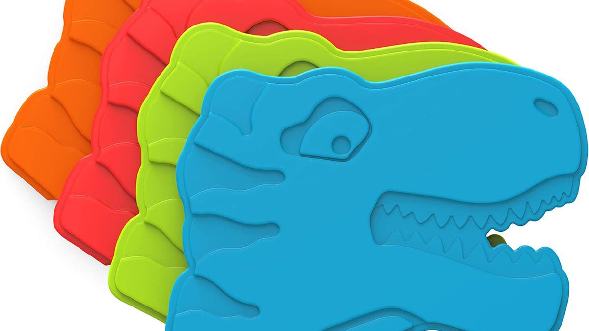 These dinosaur-shaped ice packs are reusable.