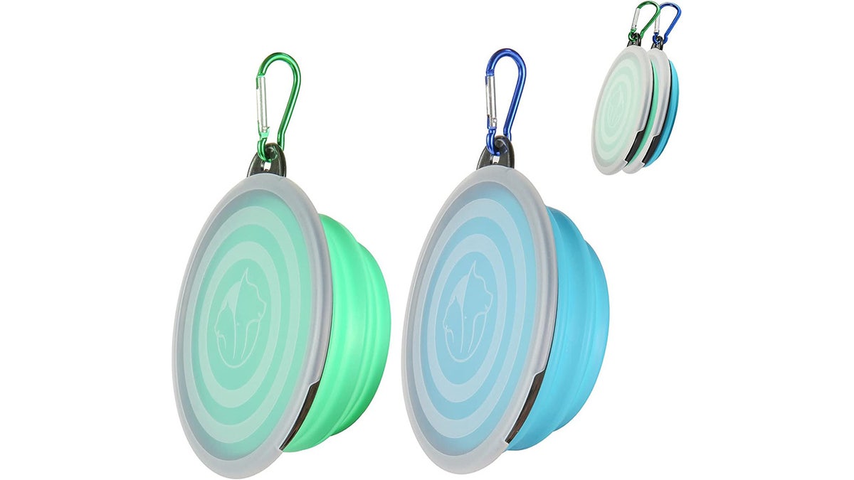 Collapsible bowls are easy to store in your camping gear.